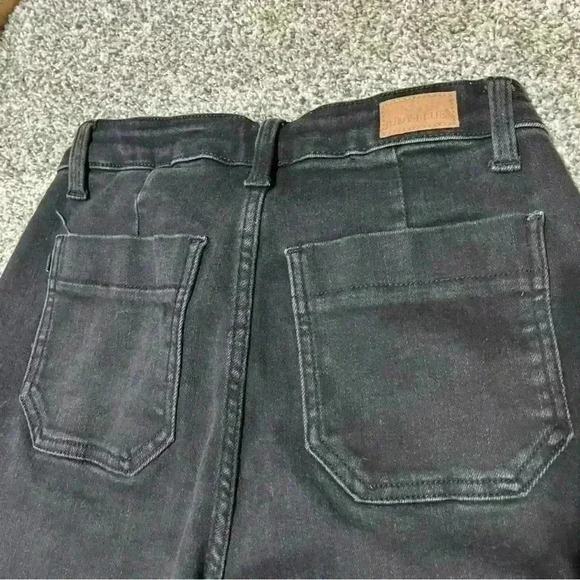 Judy Blue Jeans Women's 3/26 Jogger Black Stretch Denim Drawstring High Rise*** - Picture 12 of 12